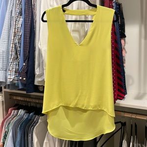 BCBG sleeveless lime yellow date night top | Women’s size Medium